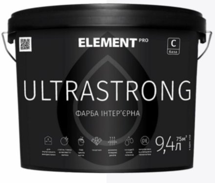 ELEMENT PRO Ultrastrong інтер&#039;єрна фарба (база С) 9,4 л