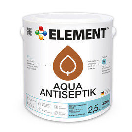 ELEMENT Aqua Antiseptik (белый) декоративная лазурь для древесины 10л