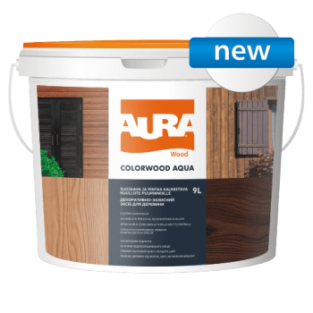 Aura ColorWood Aqua декоративно-защитная эмульсия для древесины 9л