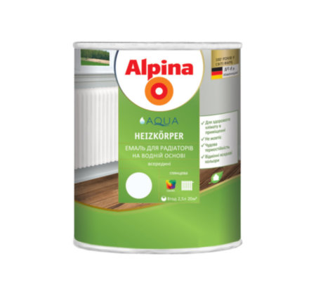 Alpina Aqua Heizkorper краска для батареи, радиатора 2,5л