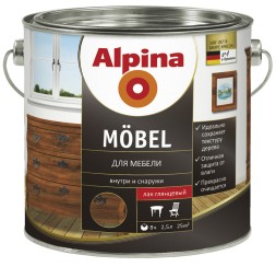 Alpina Mobel лак меблевий 2.5л