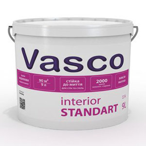 Vasco Interior Standart акриловая интерьерная краска 9л